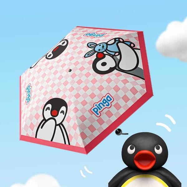 Pingu 膠囊太陽傘｜企鵝家族｜有點淘氣｜雨傘 防曬 防紫外線 遮陽 晴雨 兩用｜嗨寶好選物