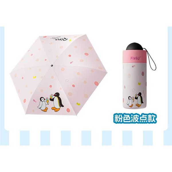 Pingu 膠囊太陽傘｜企鵝家族｜有點淘氣｜雨傘 防曬 防紫外線 遮陽 晴雨 兩用｜嗨寶好選物