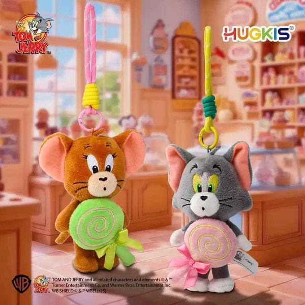 Tom&Jerry 湯姆貓與傑利鼠 貓和老鼠 棒棒糖 毛絨磁吸 掛件 包包吊飾 掛飾 公仔 玩偶｜嗨寶好選物
