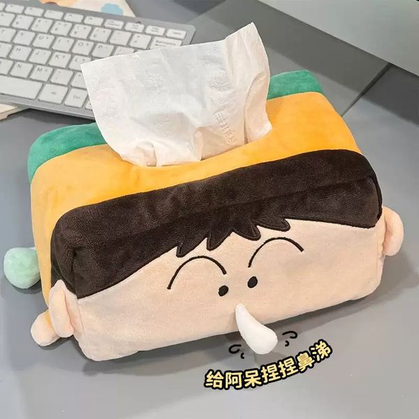 【嗨寶貓溫暖雜物】蠟筆小新 毛絨紙巾盒 衛生紙盒 衛生紙套 可愛玩偶 抽紙盒 系列 盲盒 手伴 公仔 擺件 扭蛋 收藏品