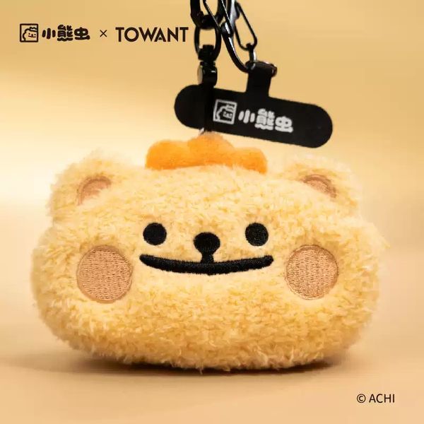 【嗨寶貓溫暖雜物】 小熊蟲來囉 小熊蟲 手機掛繩 毛絨包包 手機包 手機掛飾 配件 手機背夾 零錢包 鑰匙包