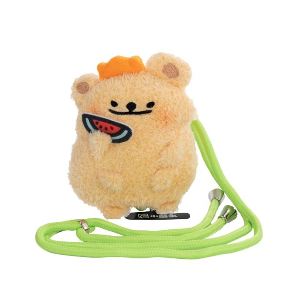 【嗨寶貓溫暖雜物】 小熊蟲來囉 小熊蟲 手機掛繩 毛絨包包 手機包 手機掛飾 配件 手機背夾 零錢包 鑰匙包