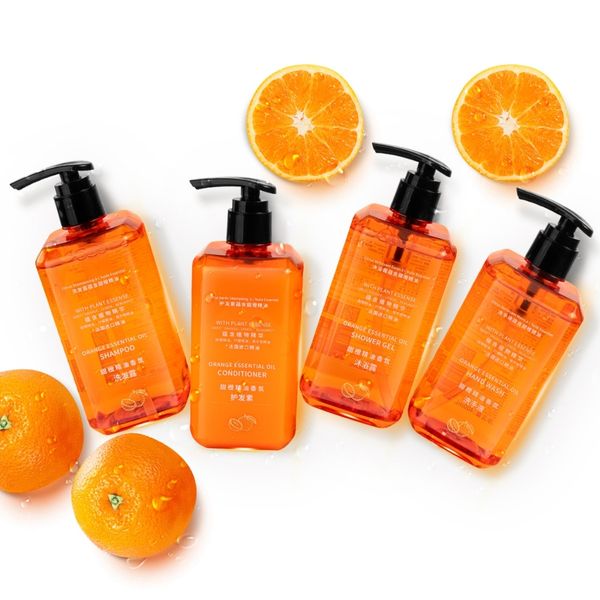 橘子酒店｜甜橙天然精油系列｜洗髮精 沐浴乳 潤絲精 身體乳 洗手液｜400ml｜嗨寶洗浴用品