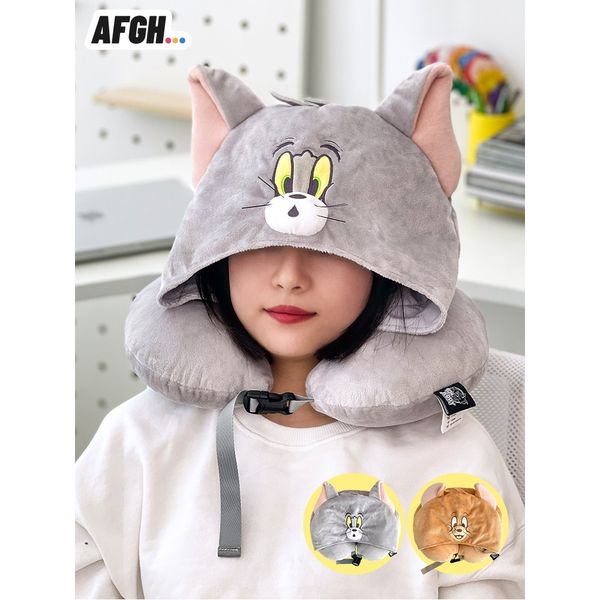 【嗨寶貓溫暖雜物】 湯姆貓與傑利鼠 Tom and Jerry 貓與老鼠 U型枕 長途旅行 飛機專用 紓壓 護頸 旅行枕