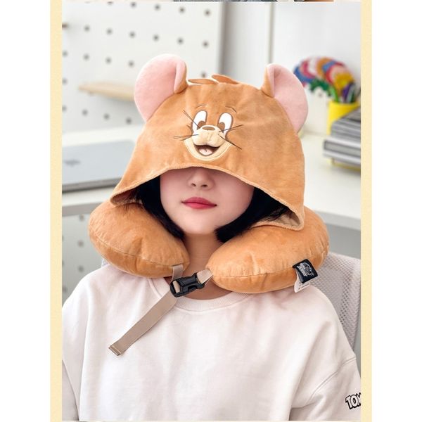 【嗨寶貓溫暖雜物】 湯姆貓與傑利鼠 Tom and Jerry 貓與老鼠 U型枕 長途旅行 飛機專用 紓壓 護頸 旅行枕