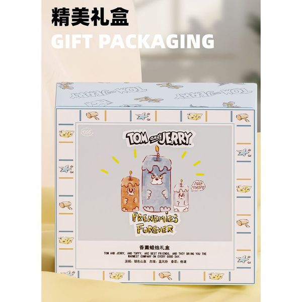 【嗨寶貓溫暖雜物】湯姆貓與傑利鼠 Tom and Jerry 貓與老鼠 香氛蠟燭 湯姆貓 傑利鼠 泰菲 禮盒