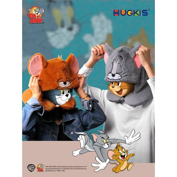 【嗨寶貓溫暖雜物】 湯姆貓與傑利鼠 Tom and Jerry 貓與老鼠 U型枕 長途旅行 飛機專用 紓壓 護頸 旅行枕