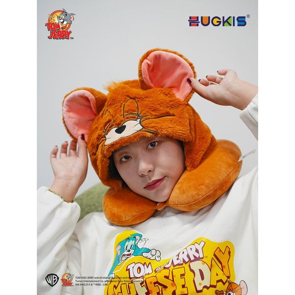 【嗨寶貓溫暖雜物】 湯姆貓與傑利鼠 Tom and Jerry 貓與老鼠 U型枕 長途旅行 飛機專用 紓壓 護頸 旅行枕