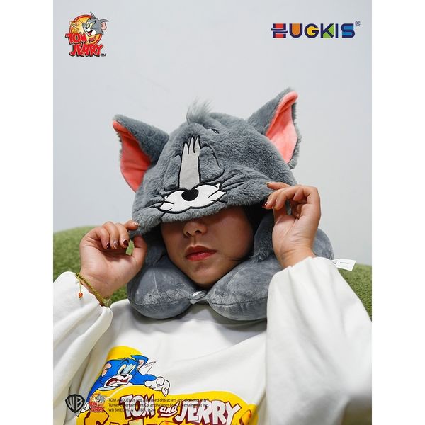 【嗨寶貓溫暖雜物】 湯姆貓與傑利鼠 Tom and Jerry 貓與老鼠 U型枕 長途旅行 飛機專用 紓壓 護頸 旅行枕