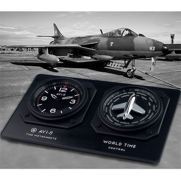 【嗨寶貓溫暖雜物】英國 AVI-8 World Time Control GMT 飛行儀表盤風格 世界時鐘 時鐘