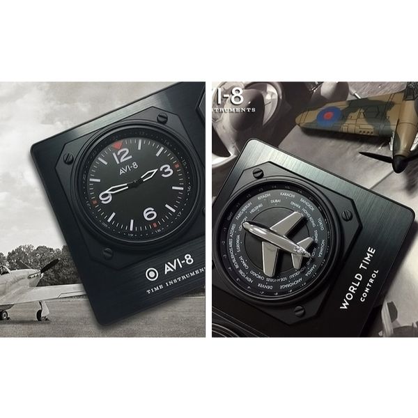 【嗨寶貓溫暖雜物】英國 AVI-8 World Time Control GMT 飛行儀表盤風格 世界時鐘 時鐘
