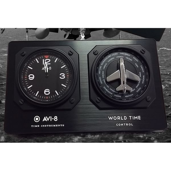【嗨寶貓溫暖雜物】英國 AVI-8 World Time Control GMT 飛行儀表盤風格 世界時鐘 時鐘