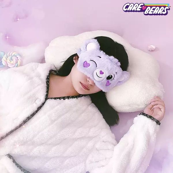 【嗨寶貓溫暖雜物】Carebears 愛心小熊 生活用品系列 毛絨眼罩 遮光 不壓眼 眼罩 午睡眼罩 飛機眼罩
