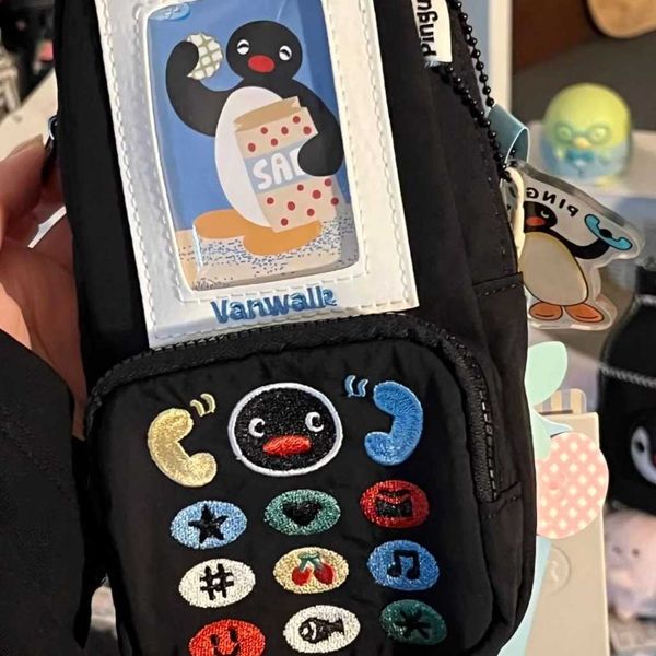 Pingu 企鵝家族｜電話筆袋 鉛筆盒 化妝袋卡通帆布 手提便攜 收納文具袋 收藏品 玩偶｜嗨寶好選物