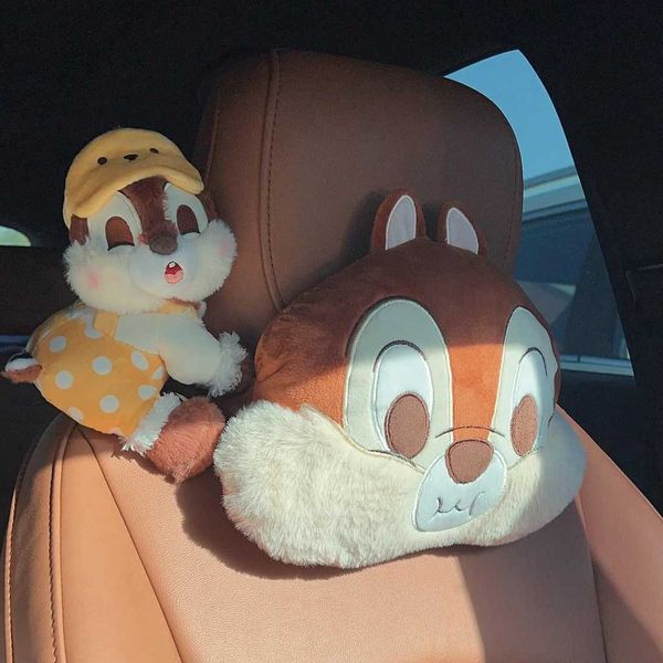 奇奇蒂蒂｜奇奇與蒂蒂｜抱枕 車子用品 頭枕 腰靠 車枕 車子腰靠 玩偶｜嗨寶好選物