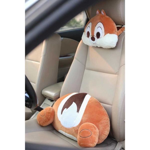 奇奇蒂蒂｜奇奇與蒂蒂｜抱枕 車子用品 頭枕 腰靠 車枕 車子腰靠 玩偶｜嗨寶好選物