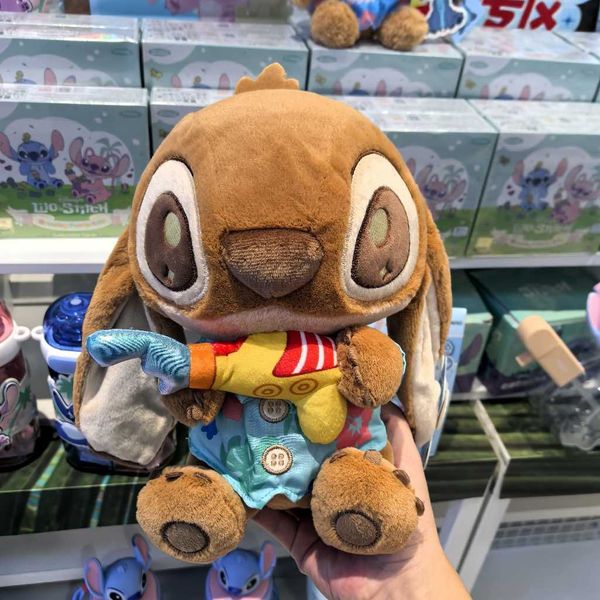 迪士尼史迪奇系列10號棕皮坐姿毛絨公仔｜史迪奇小金｜MINISO｜盲盒 公仔 擺件 收藏品 玩偶｜嗨寶好選物