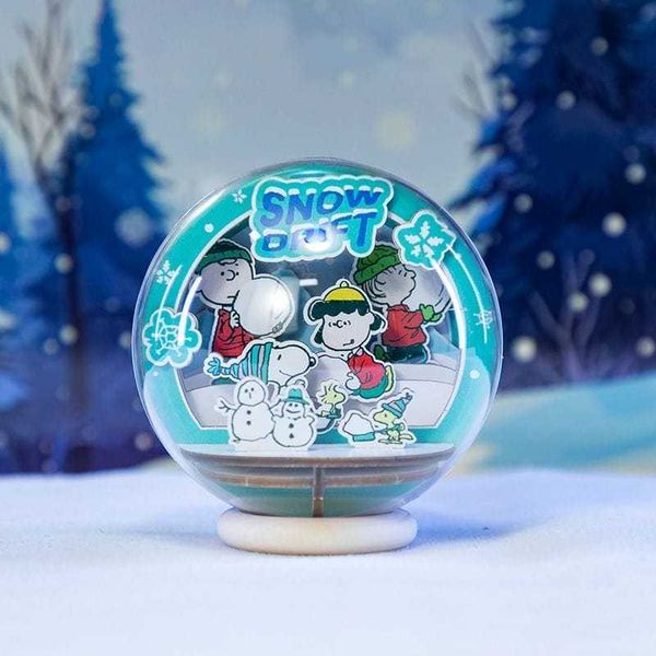 史努比水晶球劇場木制diy拼裝模型|飄麥 Snoopy|盲盒 公仔 擺件 收藏品 玩偶|嗨寶好選物