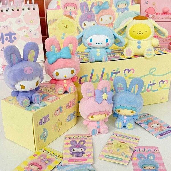 三麗鷗兔兔植絨系列 大耳狗 庫洛米 美樂蒂｜Sanrio Miniso｜盲盒 公仔 擺件 收藏品 玩偶｜嗨寶好選物