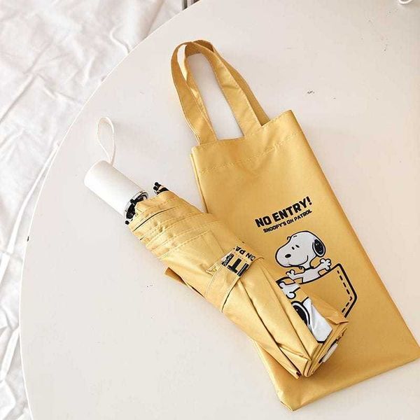 史努比 全自動晴雨兩用傘 雨傘 摺疊傘 防紫外線 防曬 擺件 收藏品 玩偶｜嗨寶好選物