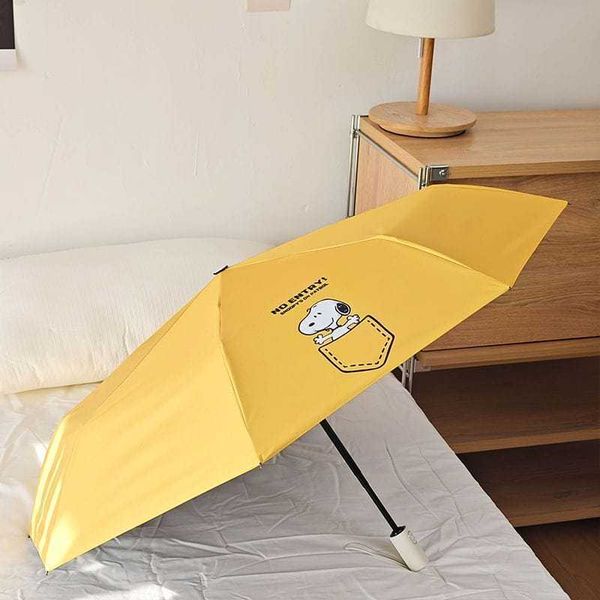 史努比 全自動晴雨兩用傘 雨傘 摺疊傘 防紫外線 防曬 擺件 收藏品 玩偶｜嗨寶好選物