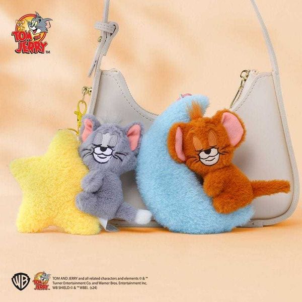 貓和老鼠 抱月亮 抱星星 毛絨掛件 鑰匙扣 包包掛飾｜｜公仔 擺件 收藏品 玩偶｜嗨寶好選物