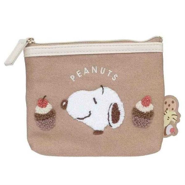 Snoopy 史努比 刺繡化妝包 卡通紙巾包 收納袋 文具筆袋 帆布手提包 多功能｜嗨寶好選物