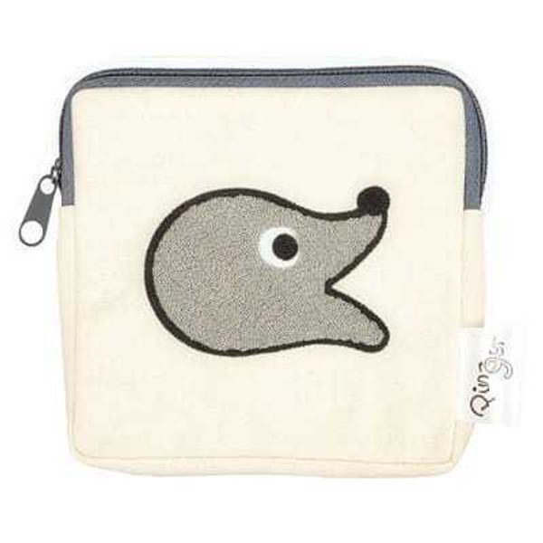 Pingu 企鵝家族 日本QUALIA 扭蛋零錢包 海豹魚 毛絨化妝包 收納小物袋 公仔周邊｜嗨寶好選物