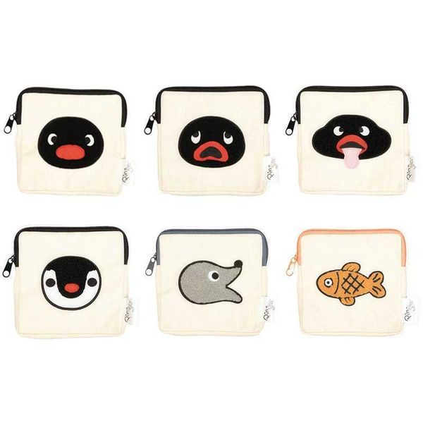 Pingu 企鵝家族 日本QUALIA 扭蛋零錢包 海豹魚 毛絨化妝包 收納小物袋 公仔周邊｜嗨寶好選物