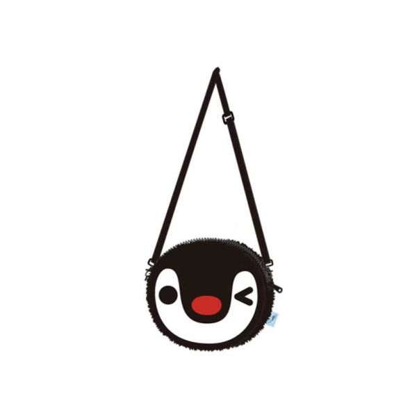 Pingu 企鵝家族 嘟嘟嘴 毛絨單肩包 小圓包 斜挎包 女生可愛包包 側背｜嗨寶好選物