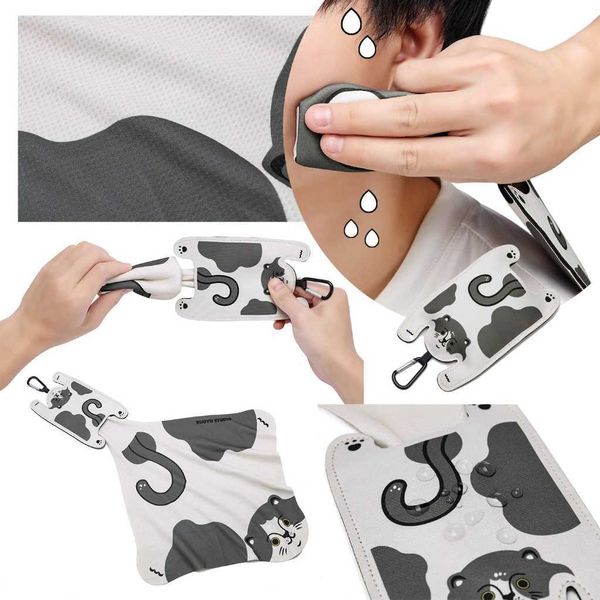 若愚工坊 RUOYU STUDIO 原創設計 可愛動物 運動擦汗巾 手巾 手帕 戶外毛巾｜嗨寶好選物