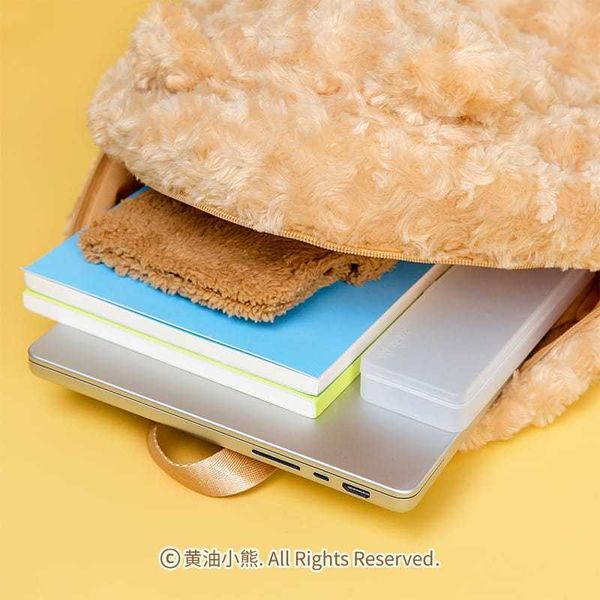 ButterBear黃油小熊 毛絨雙肩包｜可愛小熊玩具 玩偶公仔 書包 女生背包 禮物｜嗨寶好選物