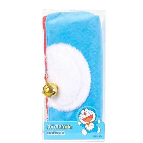 哆啦A夢 毛絨筆袋｜鈴鐺口袋文具收納袋 機器貓鉛筆盒 可愛文具禮物｜MINISO｜嗨寶好選物
