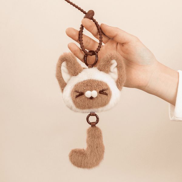 SOFDOLL設繪人|貓頭掛偶 貓頭掛件 貓貓 手機包掛件 可愛萌寵貓咪 毛絨玩偶 公仔 情侶生日禮物|嗨寶好選物