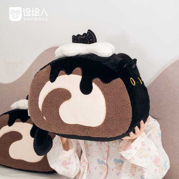 SOFDOLL設繪人｜憨貓卷抱枕 可愛毛絨公仔 玩偶 睡覺抱枕 女生靠枕 中秋生日禮物｜嗨寶好選物