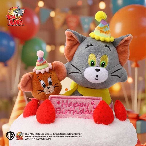 湯姆貓與傑利鼠 Tom and Jerry 貓與老鼠｜生日蛋糕毛絨公仔 可愛玩偶 娃娃 擺件 禮盒送禮｜嗨寶好選物