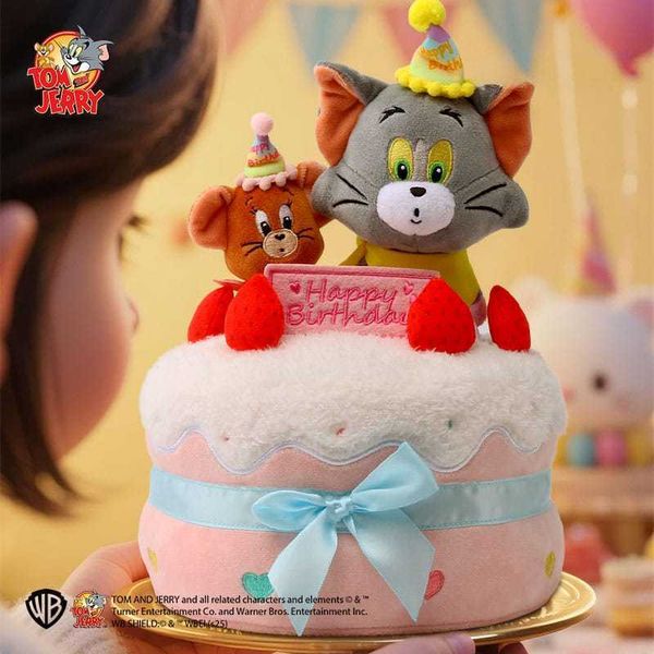 湯姆貓與傑利鼠 Tom and Jerry 貓與老鼠｜生日蛋糕毛絨公仔 可愛玩偶 娃娃 擺件 禮盒送禮｜嗨寶好選物