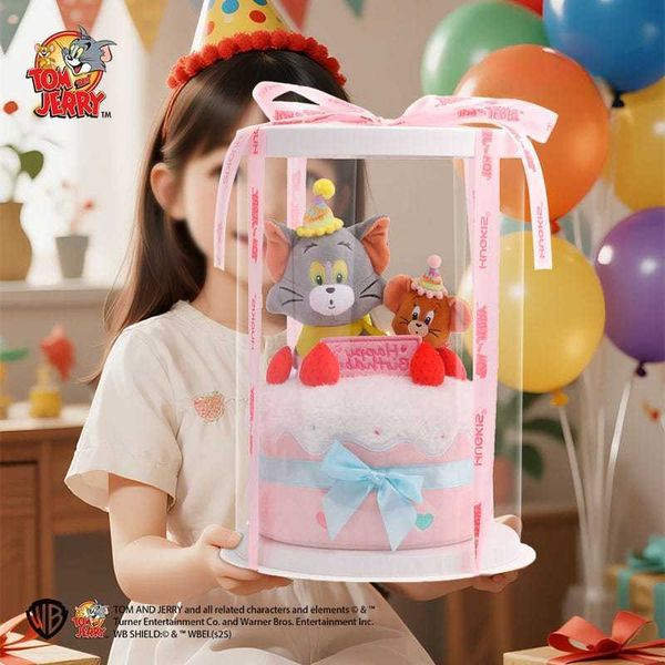 湯姆貓與傑利鼠 Tom and Jerry 貓與老鼠｜生日蛋糕毛絨公仔 可愛玩偶 娃娃 擺件 禮盒送禮｜嗨寶好選物