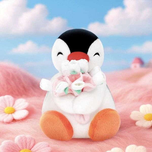 Pingu 企鵝家族 送你一束花系列｜正版周邊｜毛絨公仔 可愛坐姿 玩偶 情侶禮盒 收藏禮物｜嗨寶好選物
