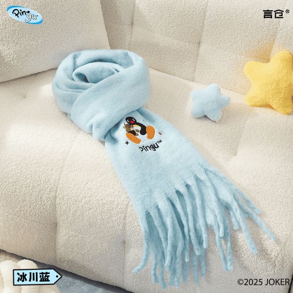 Pingu 企鵝家族 圍巾系列｜言倉 ｜冬季保暖 可愛氛圍感 百搭圍巾 禮物首選｜嗨寶好選物