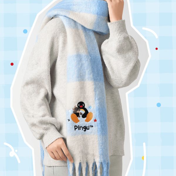 Pingu 企鵝家族 圍巾系列｜言倉 ｜冬季保暖 可愛氛圍感 百搭圍巾 禮物首選｜嗨寶好選物