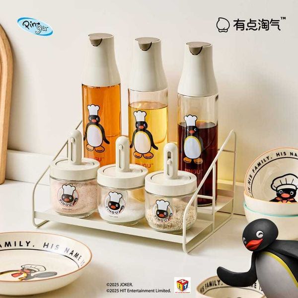 有點淘氣 × Pingu企鵝家族｜可愛廚房油壺 調味罐 簡約INS風 家用送禮｜嗨寶好選物