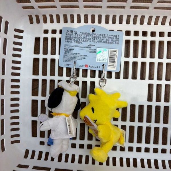 史努比 烘焙雙聯 毛絨掛飾 ｜MINISO ｜毛絨 掛飾 公仔 史努比 糊塗塌客 可愛 收藏 女生 生日禮物｜嗨寶好選物