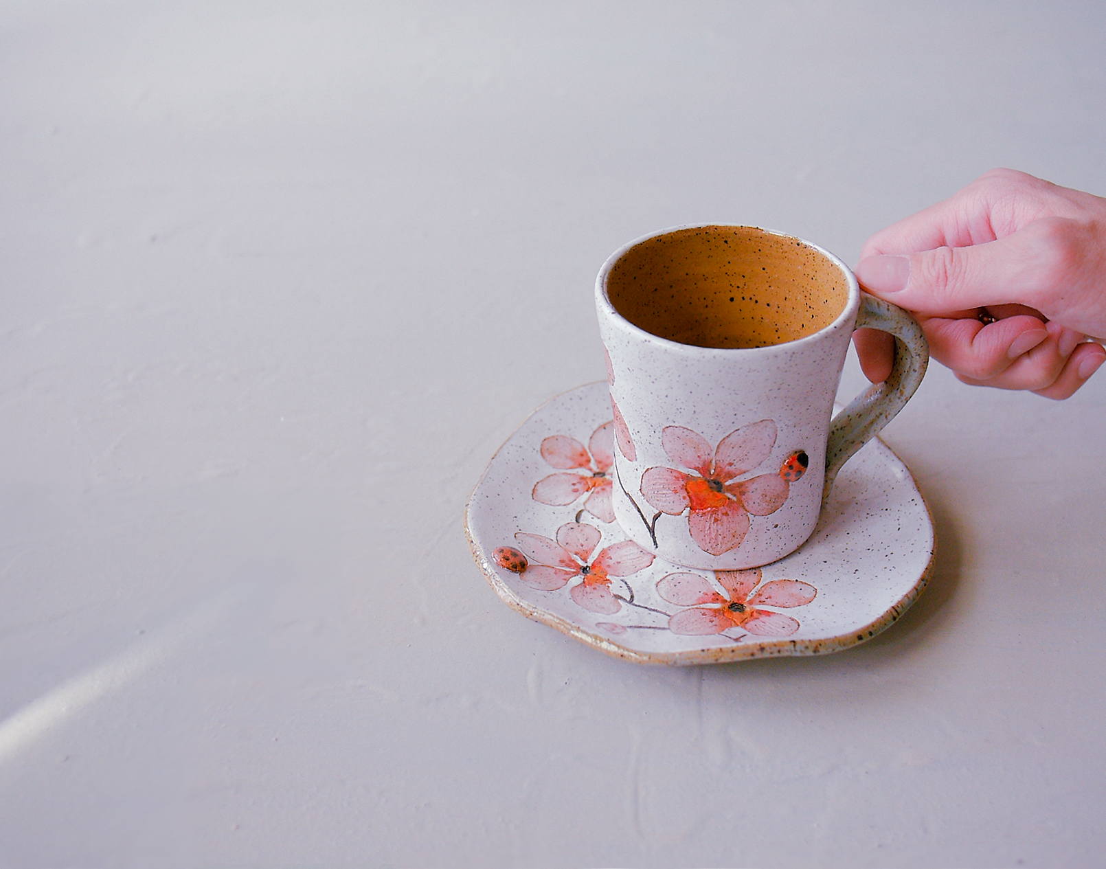 952-蘭花咖啡杯組 陽光
