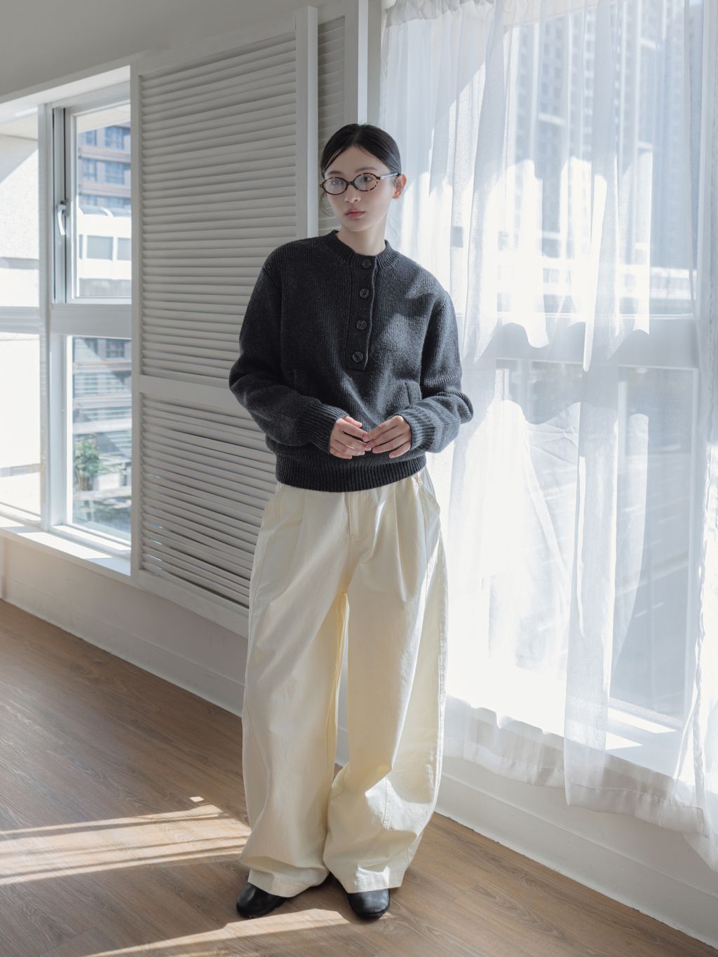 灰毛料上衣｜p3