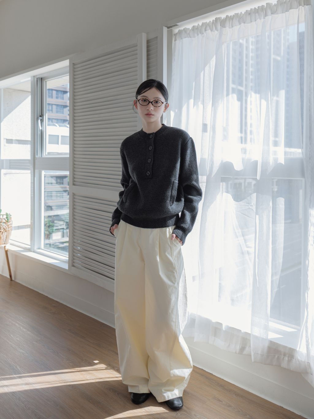 灰毛料上衣｜p2