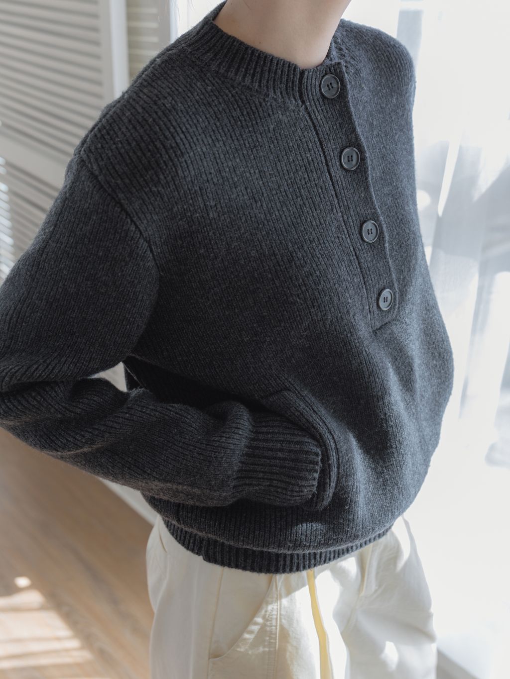 灰毛料上衣｜p7