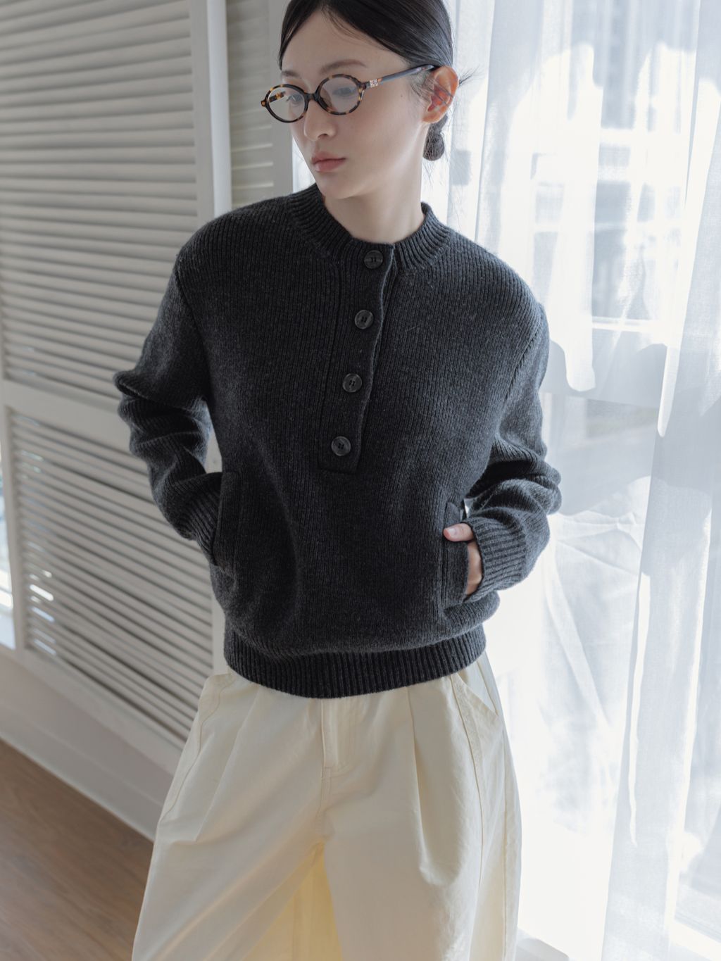 灰毛料上衣｜p1