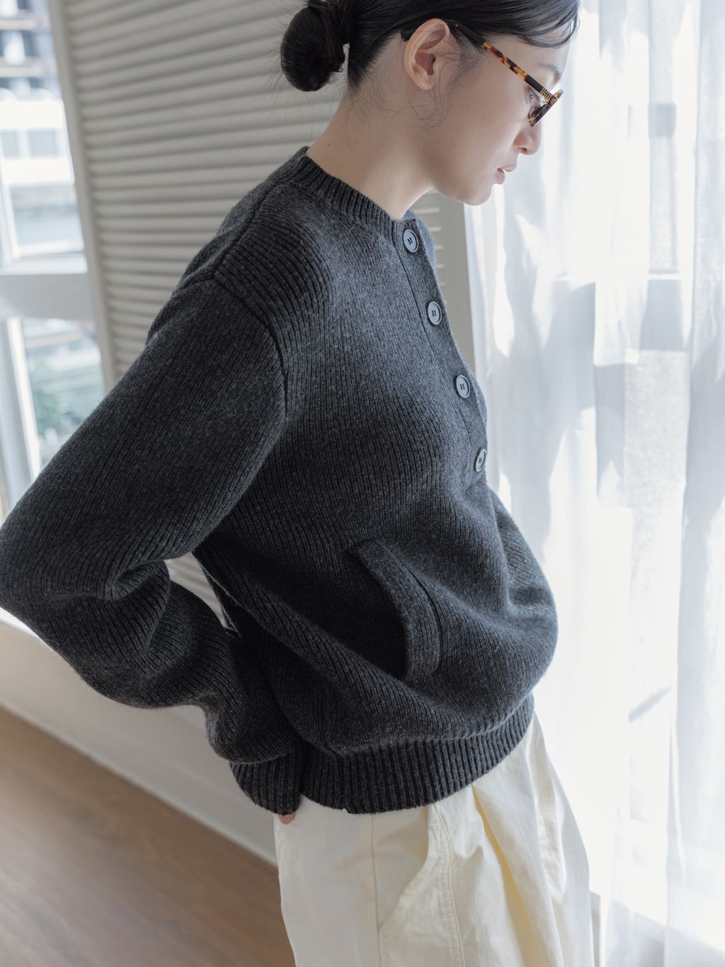 灰毛料上衣｜p5