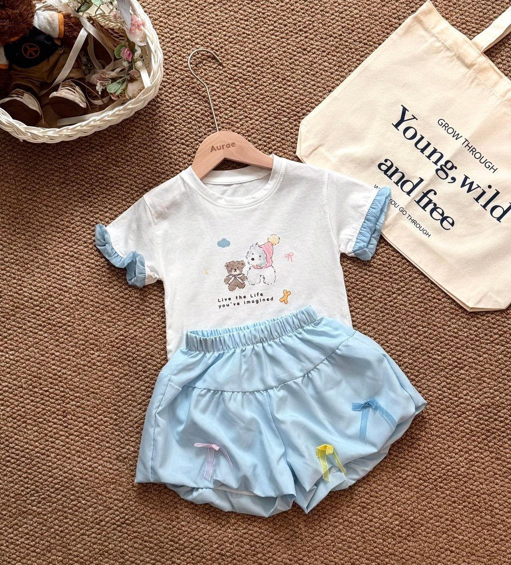 小熊小狗套装 Blue